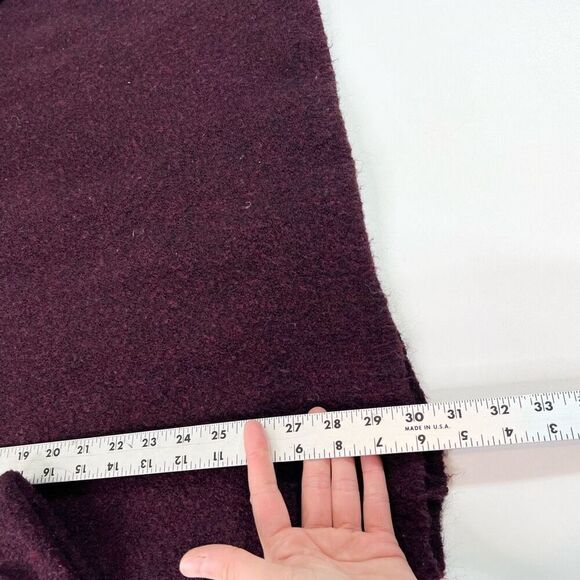 Free People Sweater Womens Large Purple Wool Blend Mock Neck Boxy Oversized Fit - Picture 2 of 10